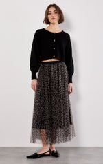 Load image into Gallery viewer, Layered Tulle Skirt in Leopard
