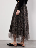 Load image into Gallery viewer, Layered Tulle Skirt in Leopard
