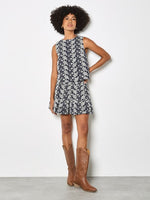 Load image into Gallery viewer, Embroidered Floral Top in Navy
