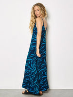 Load image into Gallery viewer, Cami Dress in Navy Animal Print
