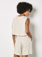 Load image into Gallery viewer, Crewneck Shell Top in Stone
