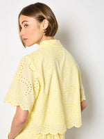 Load image into Gallery viewer, Scallop Edge Button Down in Yellow

