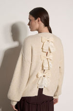 Load image into Gallery viewer, Organza Bow Back Jumper in Stone
