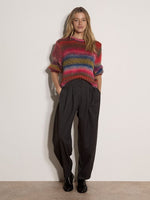 Load image into Gallery viewer, Marled Ombre Knit Sweater in Navy Multi
