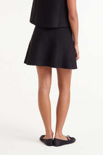 Load image into Gallery viewer, Flared Knit Mini Skirt in Black
