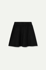 Load image into Gallery viewer, Flared Knit Mini Skirt in Black
