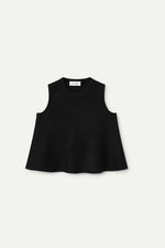 Load image into Gallery viewer, Flared Knit Top in Black
