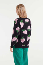 Load image into Gallery viewer, Strawberry Sweater in Black
