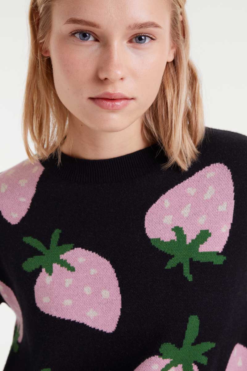 Strawberry Sweater in Black