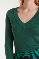 Load image into Gallery viewer, Knit Ribbed Sweater in Green

