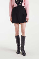 Load image into Gallery viewer, Corduroy Mini Skirt in Black
