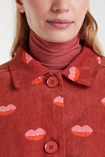 Load image into Gallery viewer, Corduroy Jacket in Lips Print
