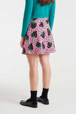 Load image into Gallery viewer, Strawberry Polka Dot Mini Skirt in Pink
