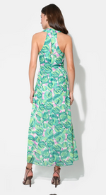Load image into Gallery viewer, Margot Wrap Tie Waist Maxi in Green
