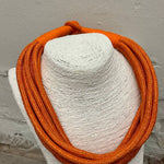 Load image into Gallery viewer, Solid 8-Strand Rope Necklace in Orange
