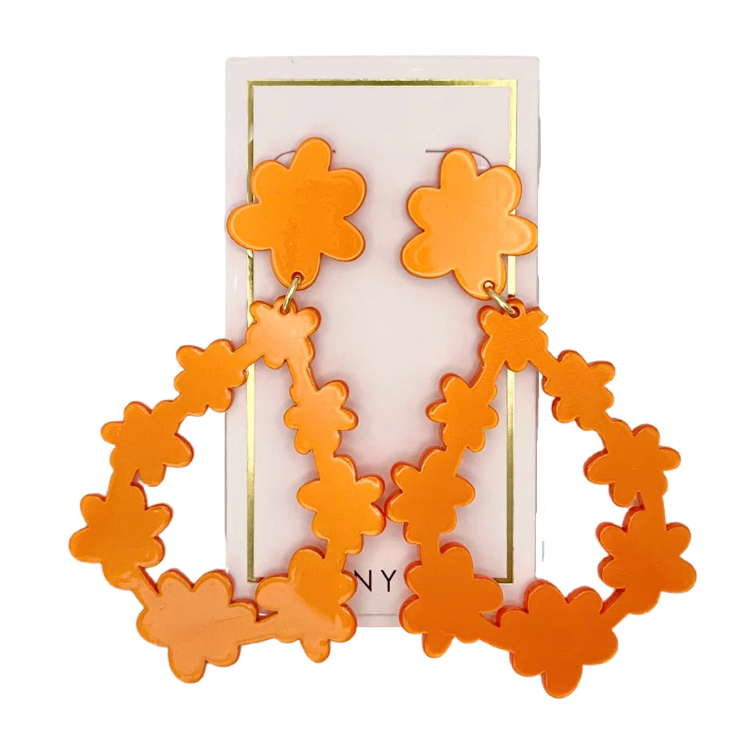 Bianca Earring in Metallic Orange