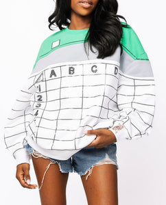 Queen of Excel Sweatshirt in Green