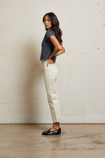 Load image into Gallery viewer, Alanis Recycled Cotton V-Neck Tee in Night
