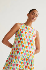 Load image into Gallery viewer, Tulip Print Short Dress in Multi
