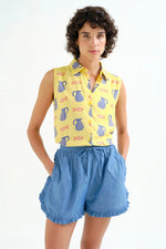Load image into Gallery viewer, Brava Print Shirt in Yellow
