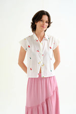 Load image into Gallery viewer, Fruit Salad Print Shirt in White
