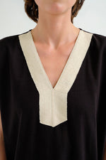 Load image into Gallery viewer, Colorblock Long Kaftan in Black
