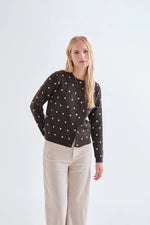 Load image into Gallery viewer, Small Dot Cardigan in Green
