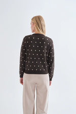 Load image into Gallery viewer, Small Dot Cardigan in Green
