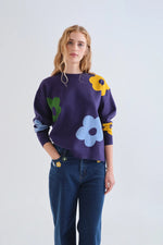 Load image into Gallery viewer, Flower Jumper in Navy
