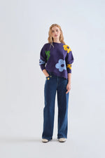 Load image into Gallery viewer, Flower Jumper in Navy
