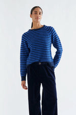 Load image into Gallery viewer, Striped Sweater in Navy/Cobalt

