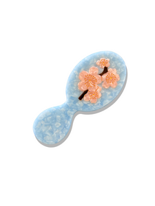 Hand-painted Compact Cherry Blossom Stem 2-1 Perfect Daily Brush