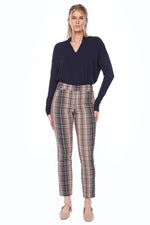 Load image into Gallery viewer, Pull On Classic WB Pant in Brown Plaid
