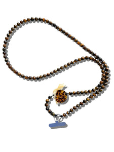 Hand-painted Snail Gemstone Crossbody Phone Chain in Tortoise