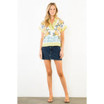 Load image into Gallery viewer, Lemon and Flowers Embroidered Top in Cream

