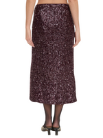 Load image into Gallery viewer, Sequin Midi Skirt in Plum
