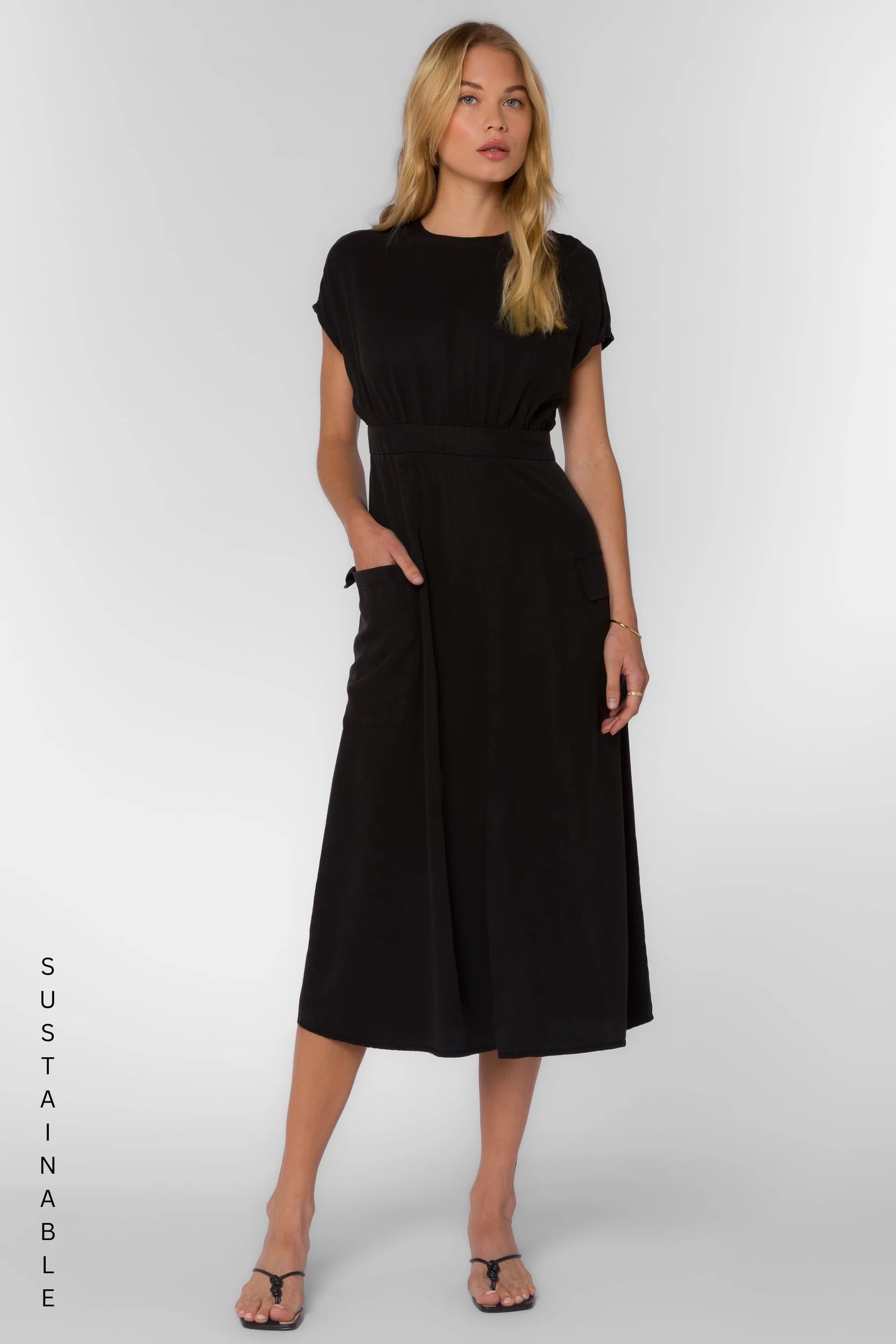Geneve Dress in Washed Out Black