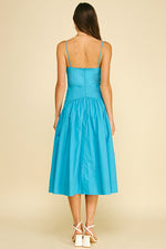 Load image into Gallery viewer, Square Neck Midi Dress in Sky Blue
