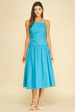 Load image into Gallery viewer, Square Neck Midi Dress in Sky Blue
