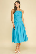 Load image into Gallery viewer, Square Neck Midi Dress in Sky Blue
