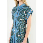 Load image into Gallery viewer, Floral Shirt Dress in Blue
