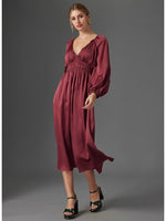 Load image into Gallery viewer, Lauren Dress in Burgundy
