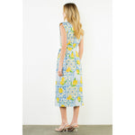 Load image into Gallery viewer, Lemon Midi Shirt Dress in Blue/Yellow
