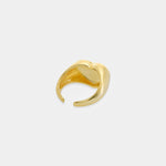 Load image into Gallery viewer, Gold Plated Matte Brushed Heart Ring
