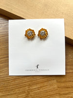 Load image into Gallery viewer, Camelia Flower Studs in Clear
