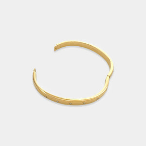 Gold Plated CZ Starburst Bangle