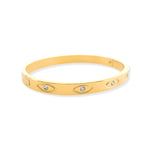 Load image into Gallery viewer, Gold Plated Evil Eye Bangle
