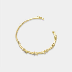 CZ Star Bangle in Gold