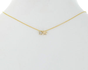 Double Mini Star Necklace in Gold