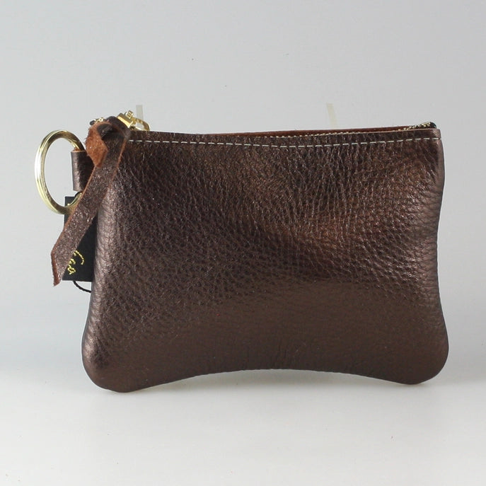 The Metallic Kara Coin Purse in Cocoa